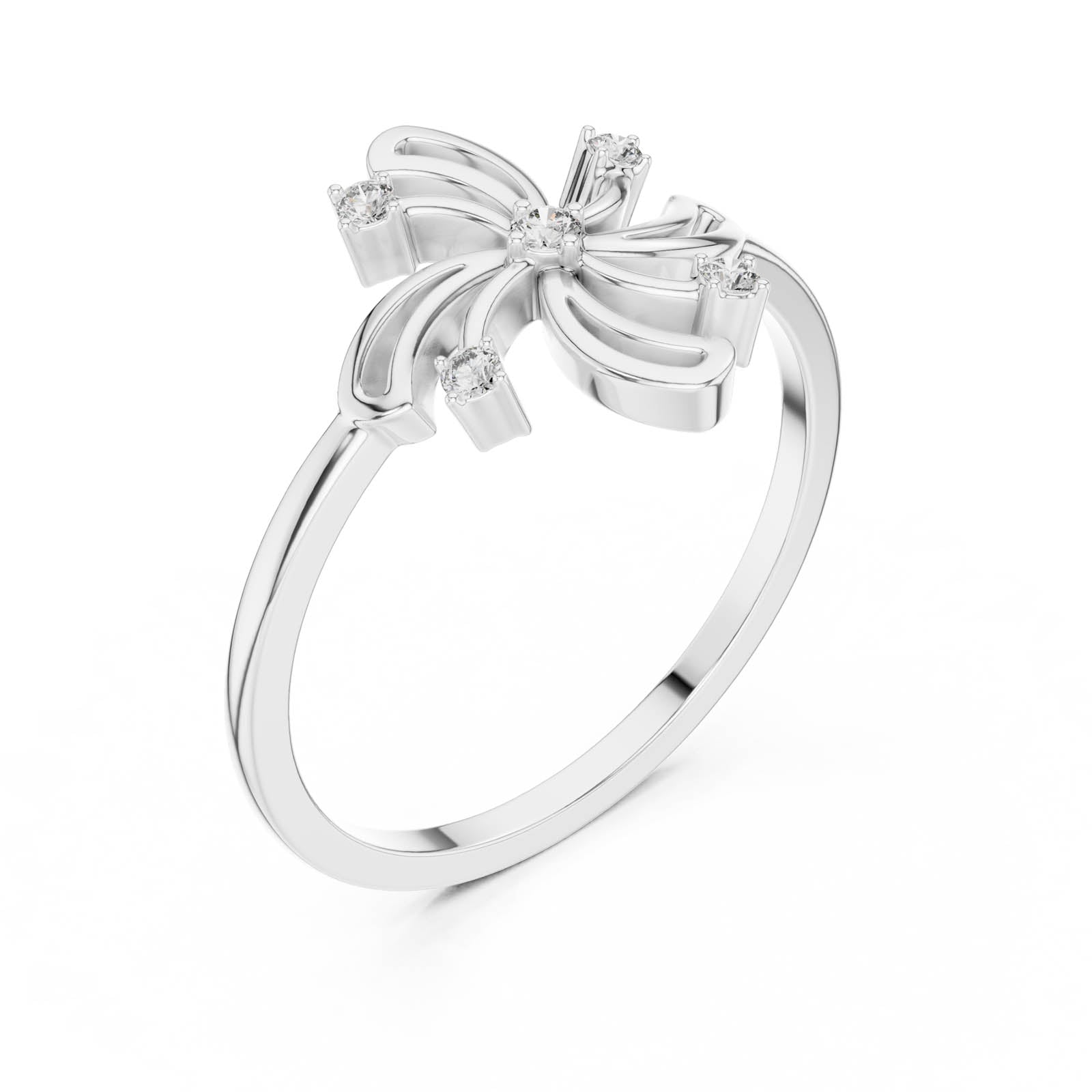 .06 Ct. Diamond Swirl Starburst Ring (DR-6236) 7