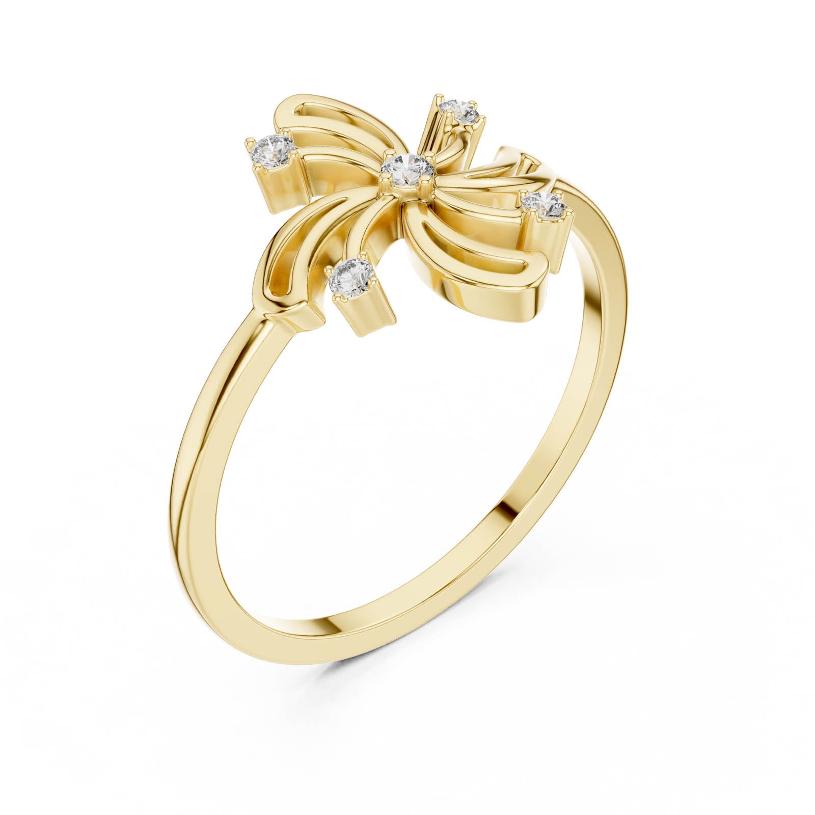 .06 Ct. Diamond Swirl Starburst Ring (DR-6236) 10