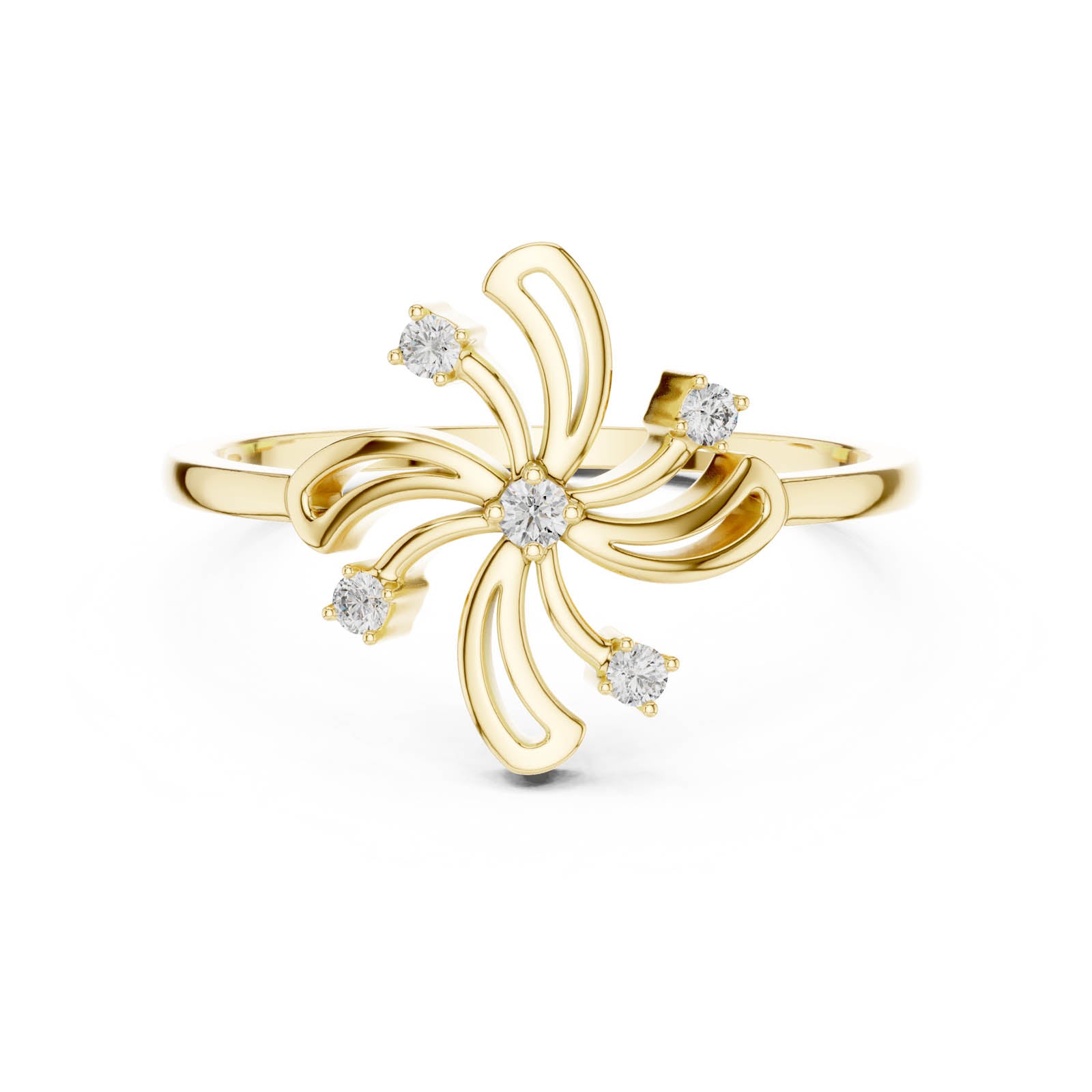 .06 Ct. Diamond Swirl Starburst Ring (DR-6236)