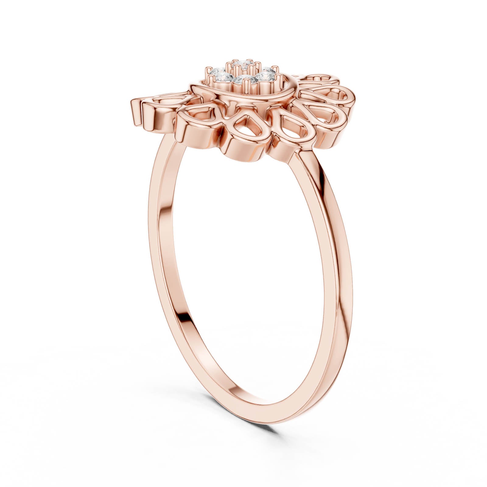 .07 Ct. Diamond Floral Lace Ring (DR-6252) 9