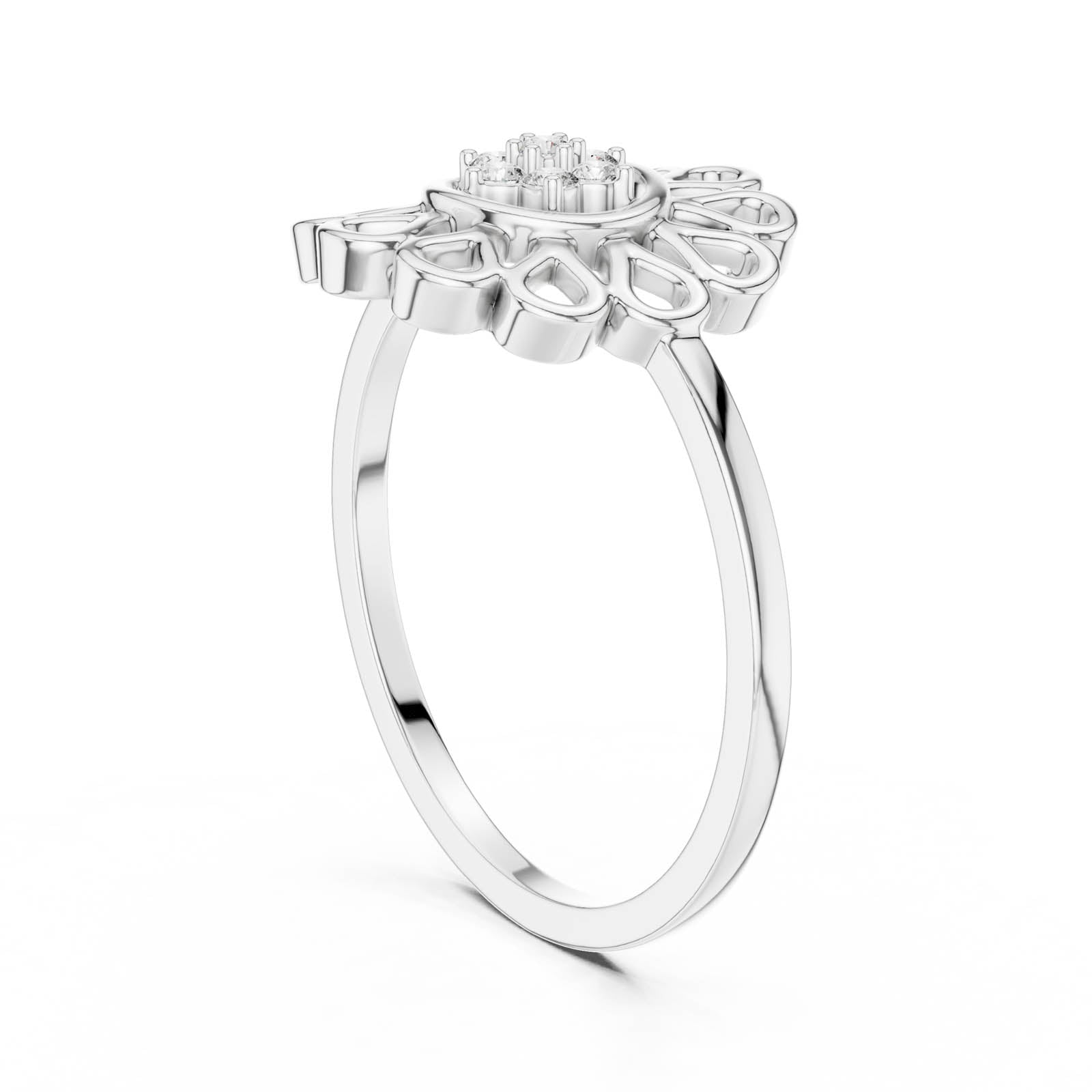 .07 Ct. Diamond Floral Lace Ring (DR-6252) 12