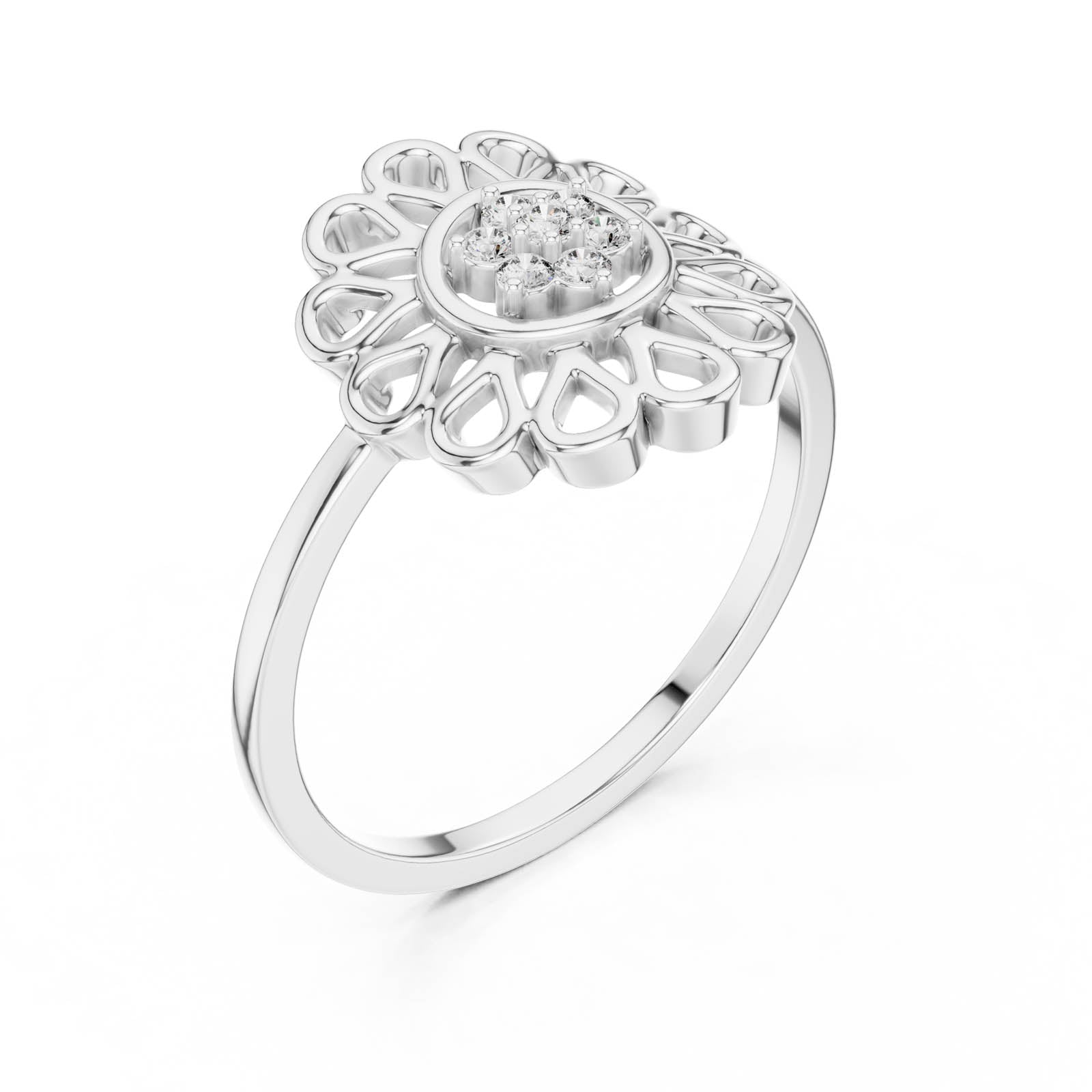 .07 Ct. Diamond Floral Lace Ring (DR-6252) 10