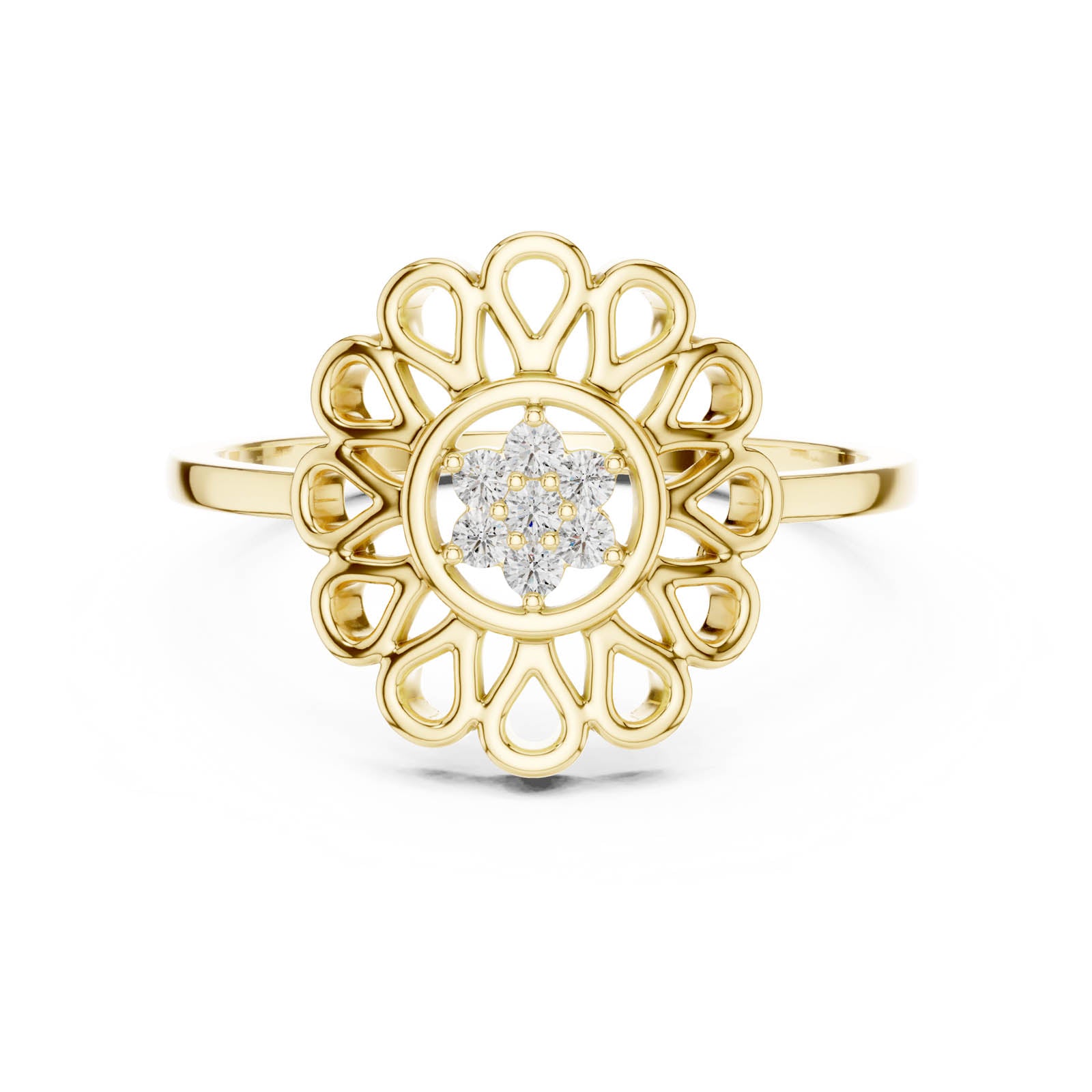 .07 Ct. Diamond Floral Lace Ring (DR-6252) 3