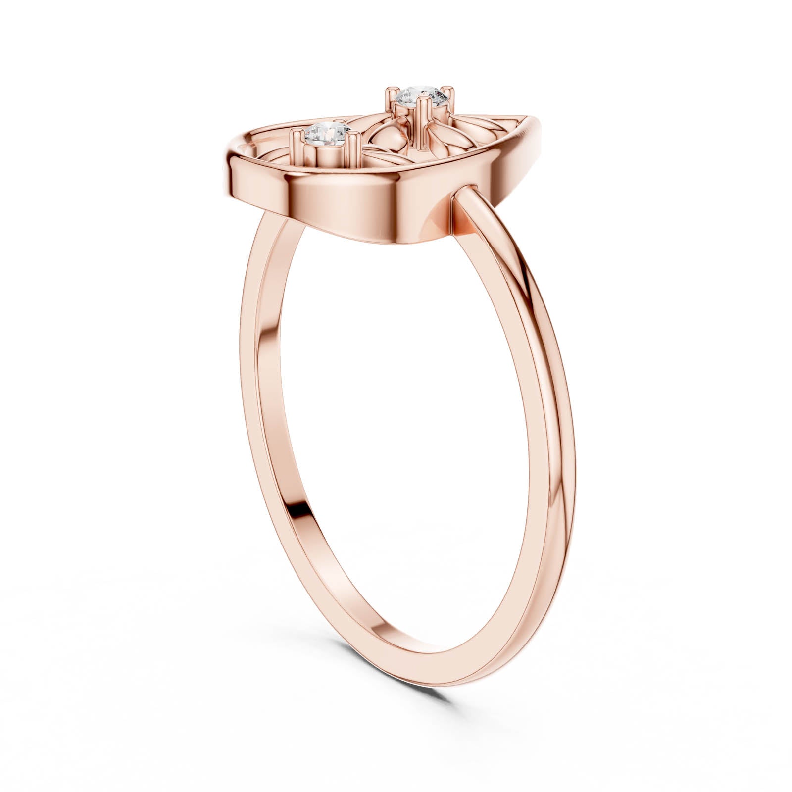 .05 Ct. Diamond Teardrop Floral Ring (DR-6256) 9