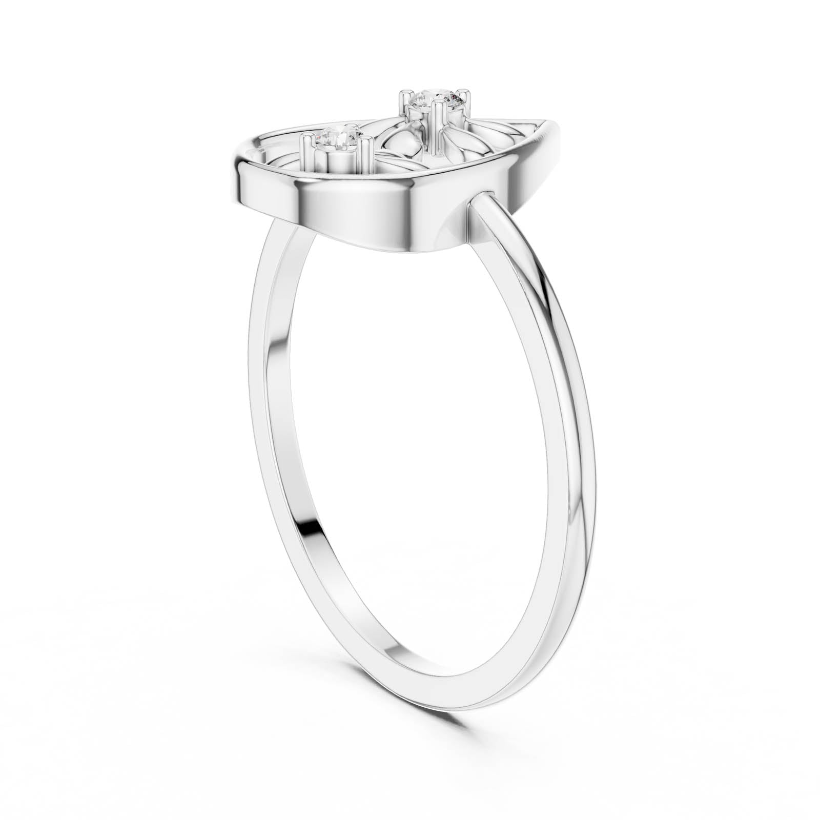 .05 Ct. Diamond Teardrop Floral Ring (DR-6256) 12
