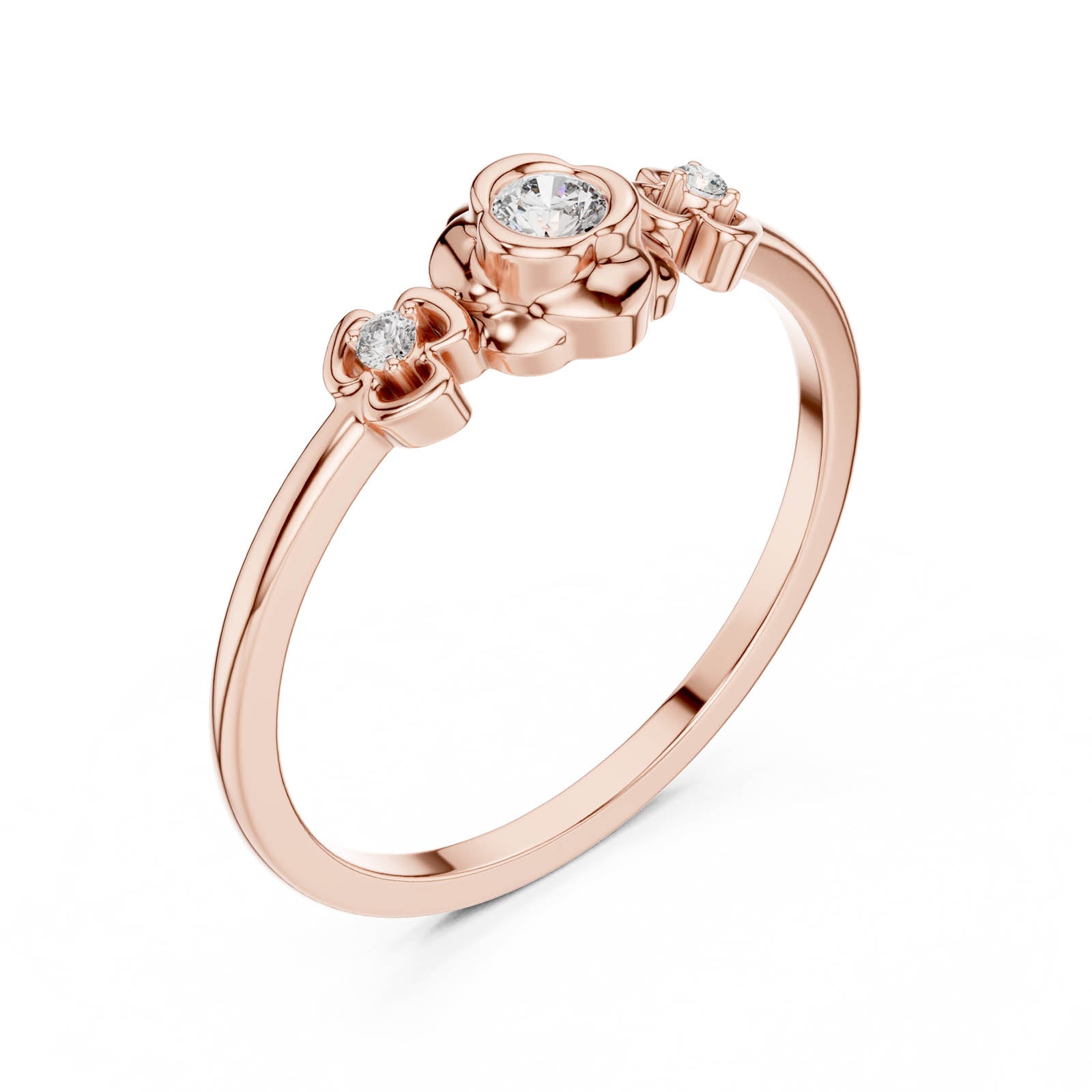 .10 Ct. Diamond Trio Floral Ring (DR-6261) 7