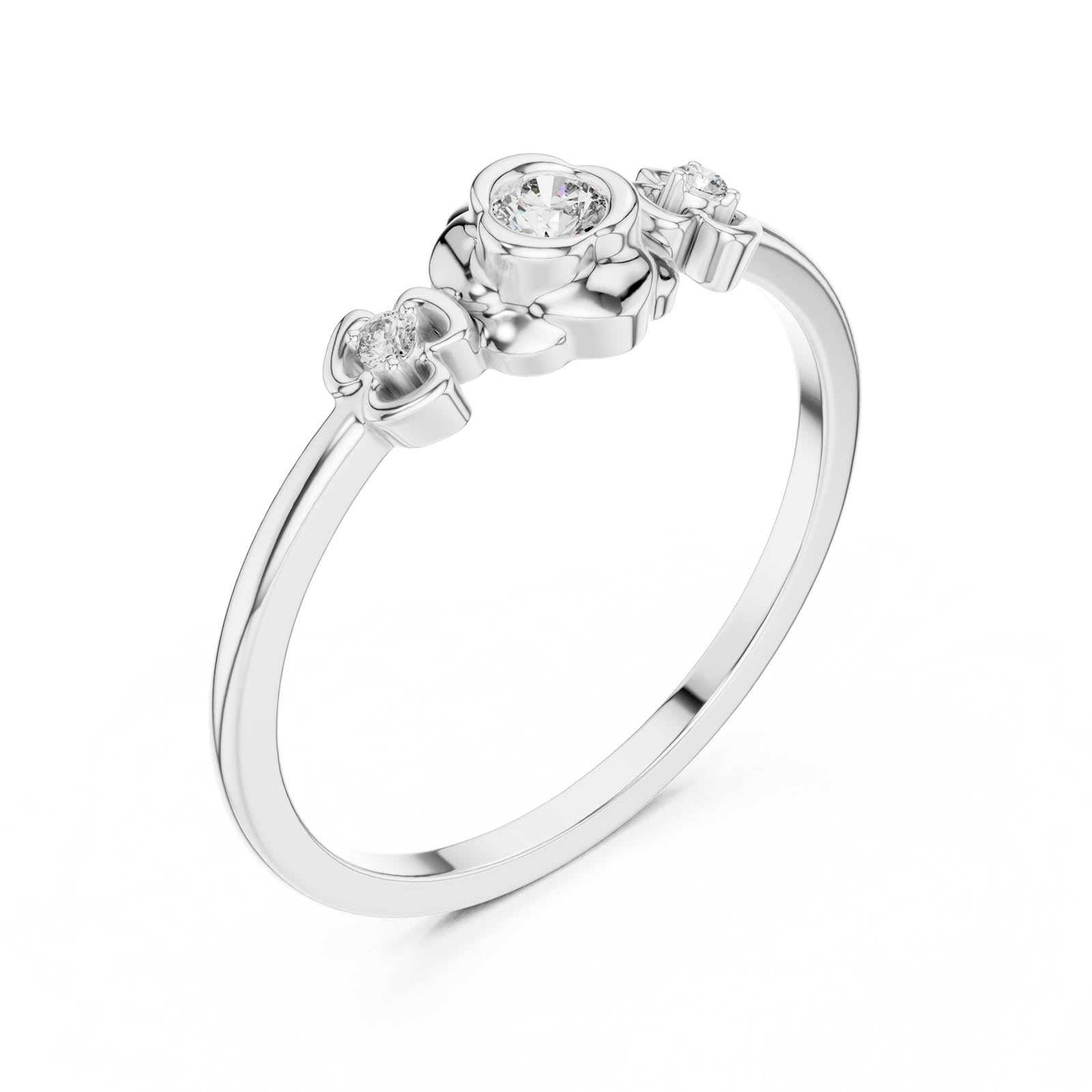 .10 Ct. Diamond Trio Floral Ring (DR-6261) 10