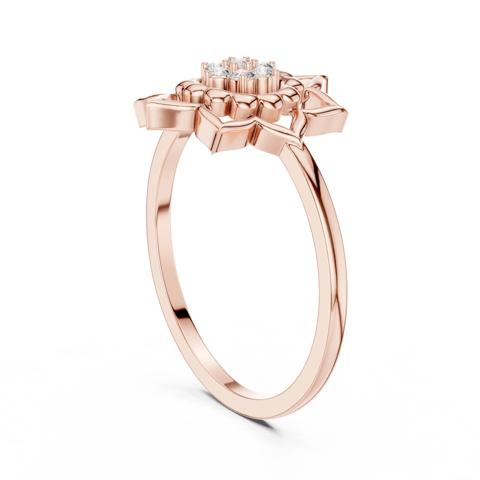 .07 Ct. Diamond Lotus Blossom Ring (DR-6278) 9