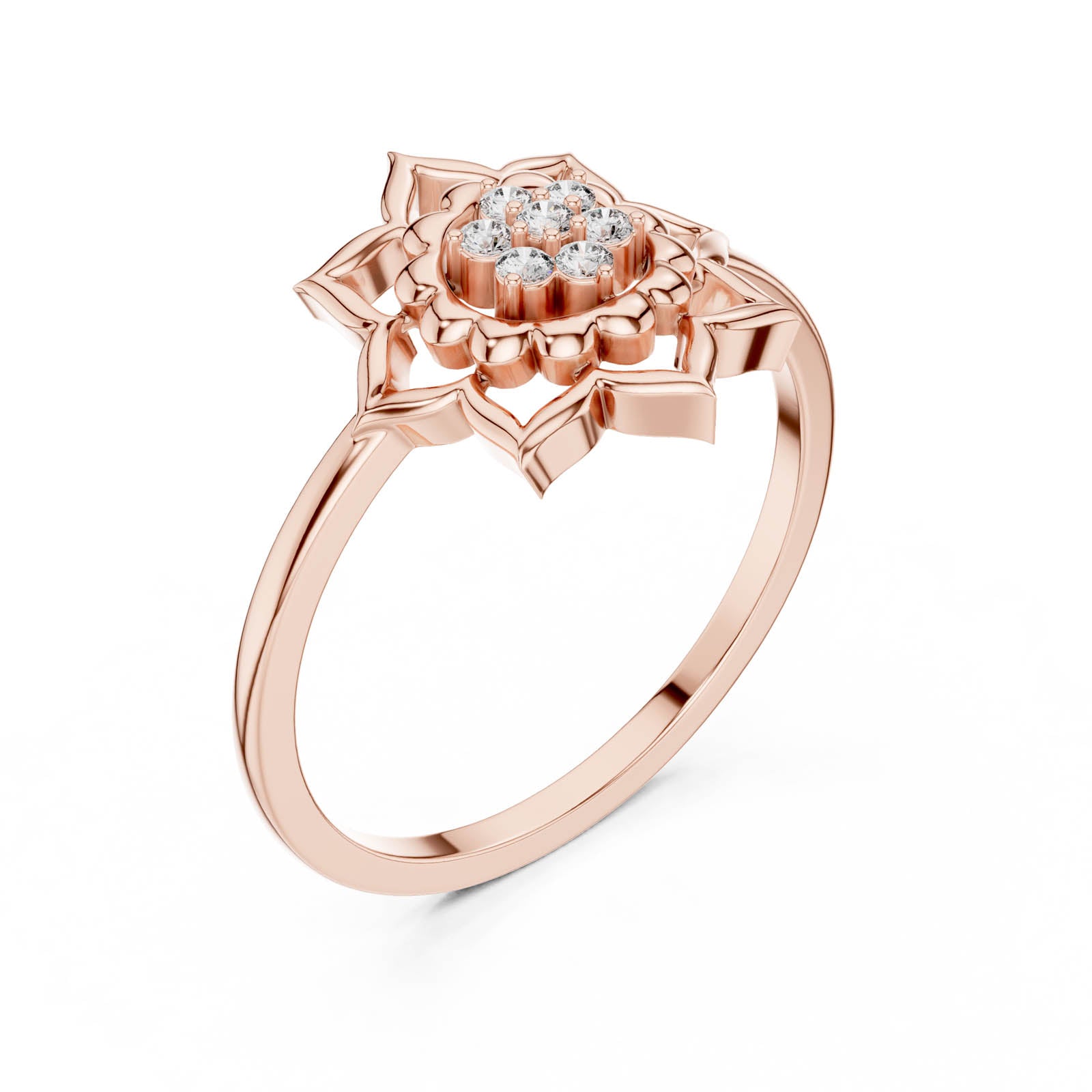 .07 Ct. Diamond Lotus Blossom Ring (DR-6278) 7