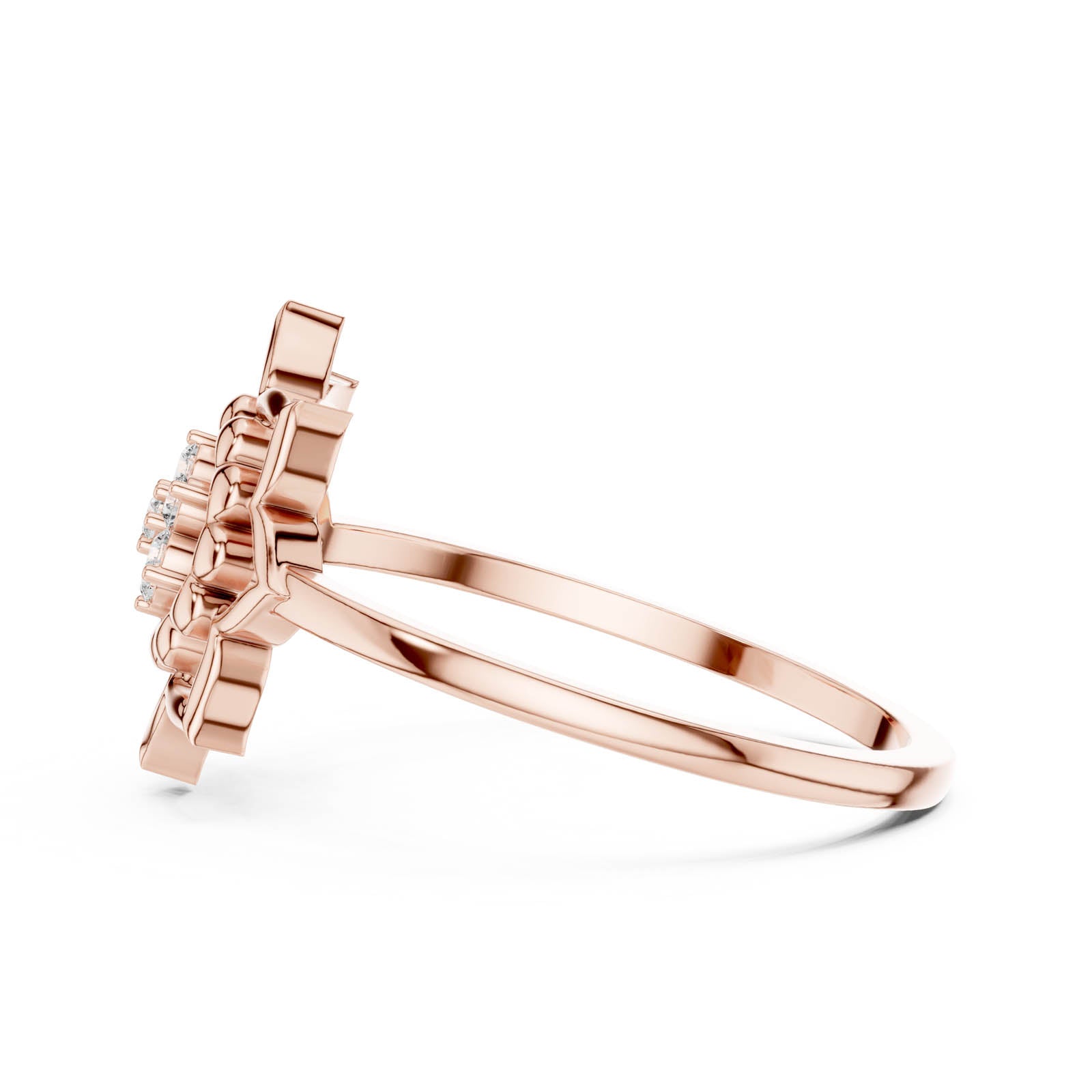 .07 Ct. Diamond Lotus Blossom Ring (DR-6278) 8