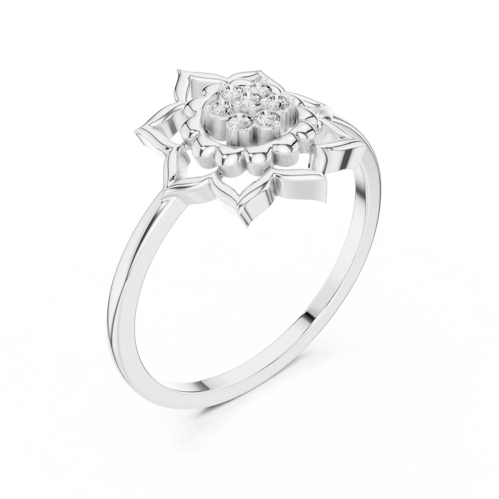 .07 Ct. Diamond Lotus Blossom Ring (DR-6278) 10
