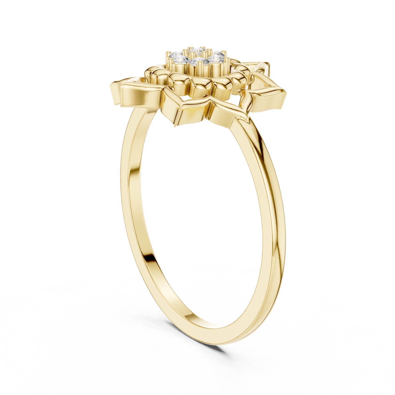 .07 Ct. Diamond Lotus Blossom Ring (DR-6278) 4
