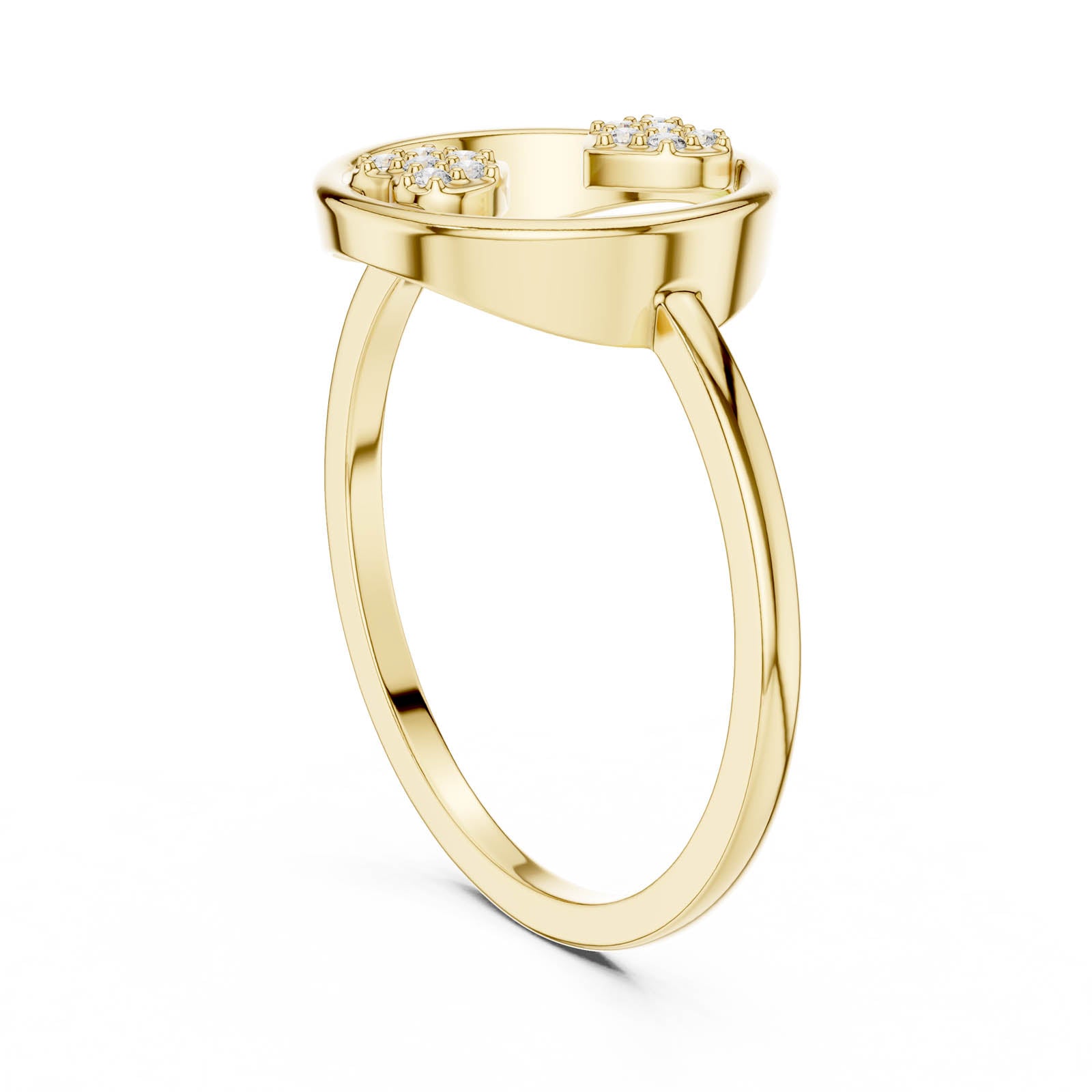 .06 Ct. Diamond Open Circle Heart Ring (DR-6312) 4