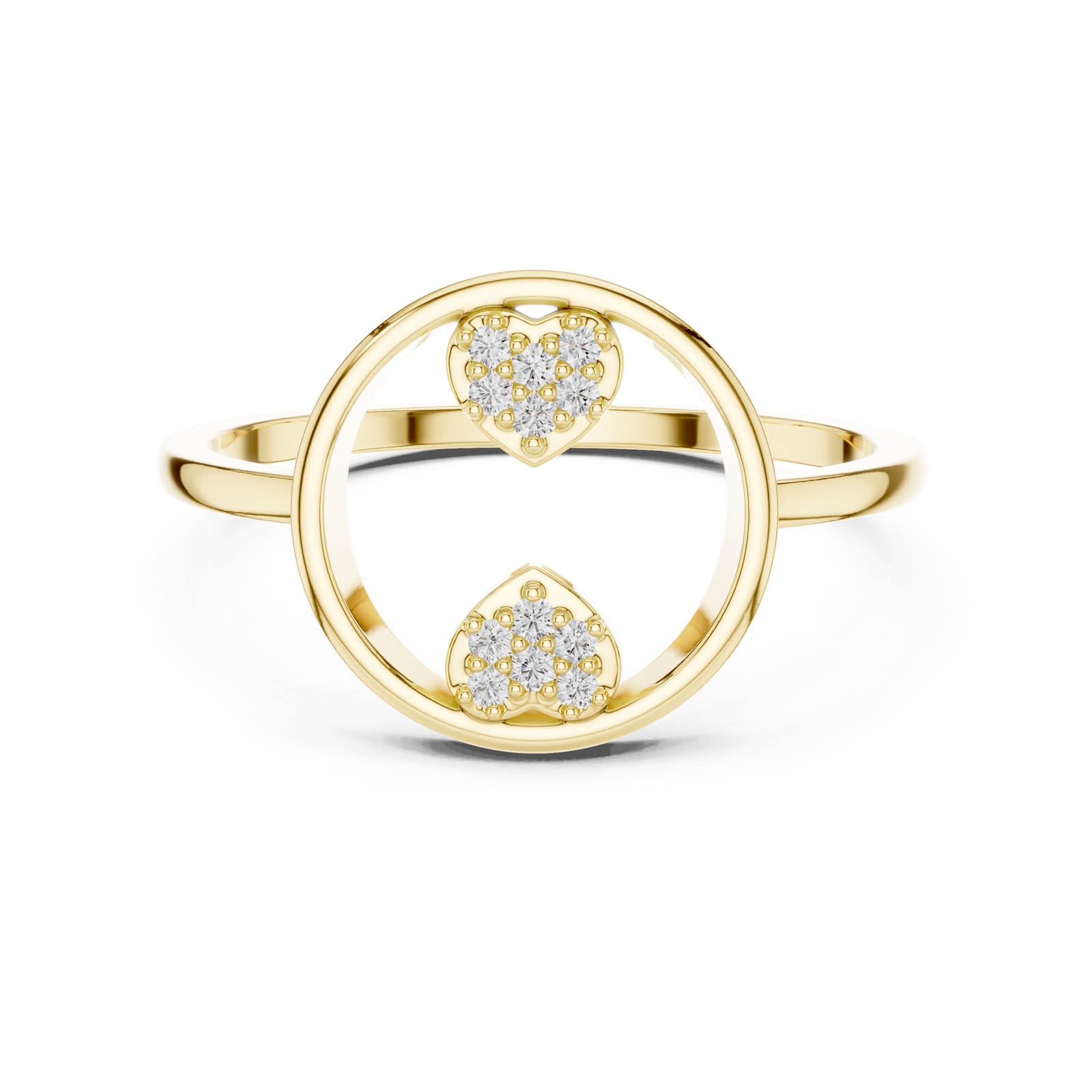.06 Ct. Diamond Open Circle Heart Ring (DR-6312) 3