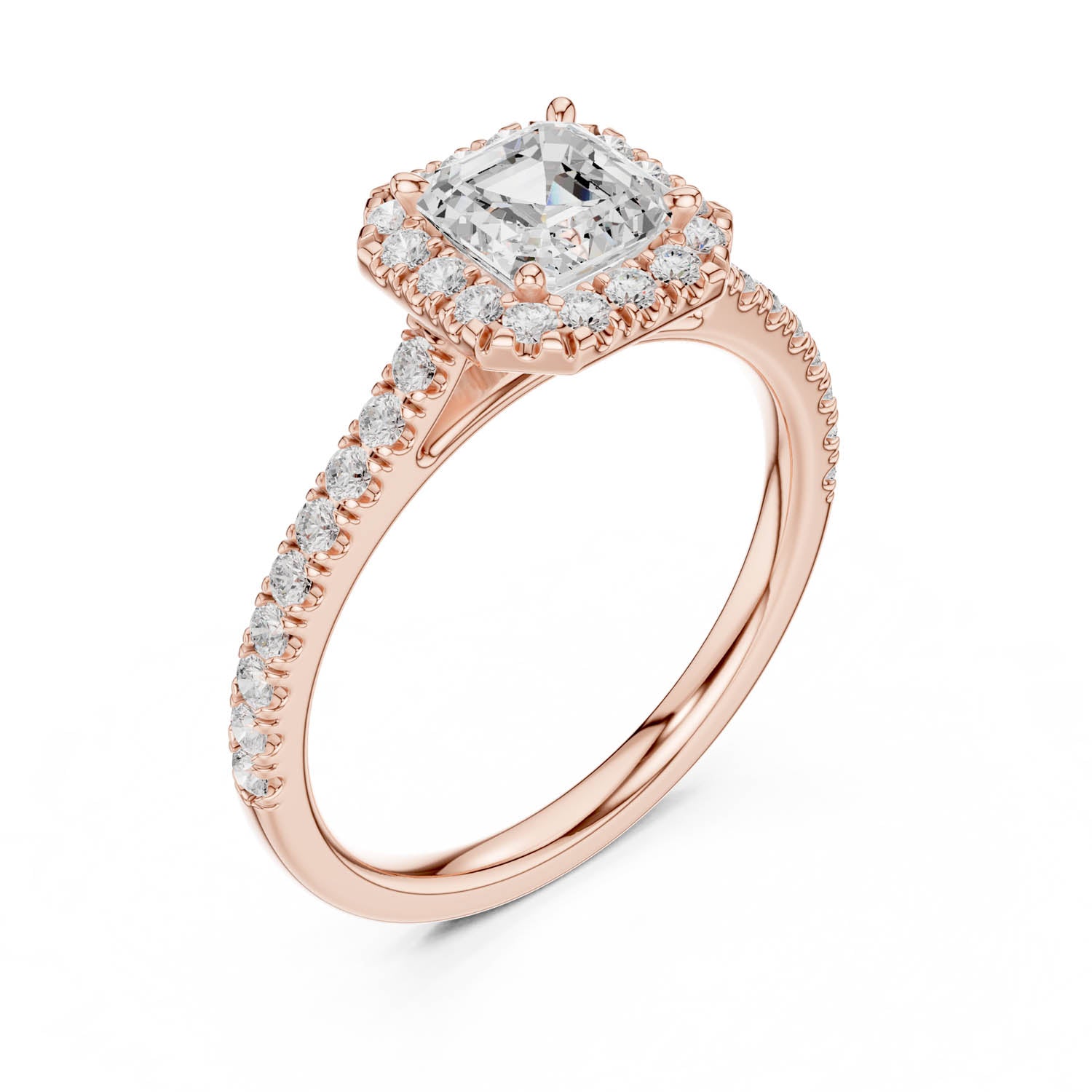 1.39 Ct. Asscher Cut Diamond Halo Engagement Ring (DYOR-113-AC) 9
