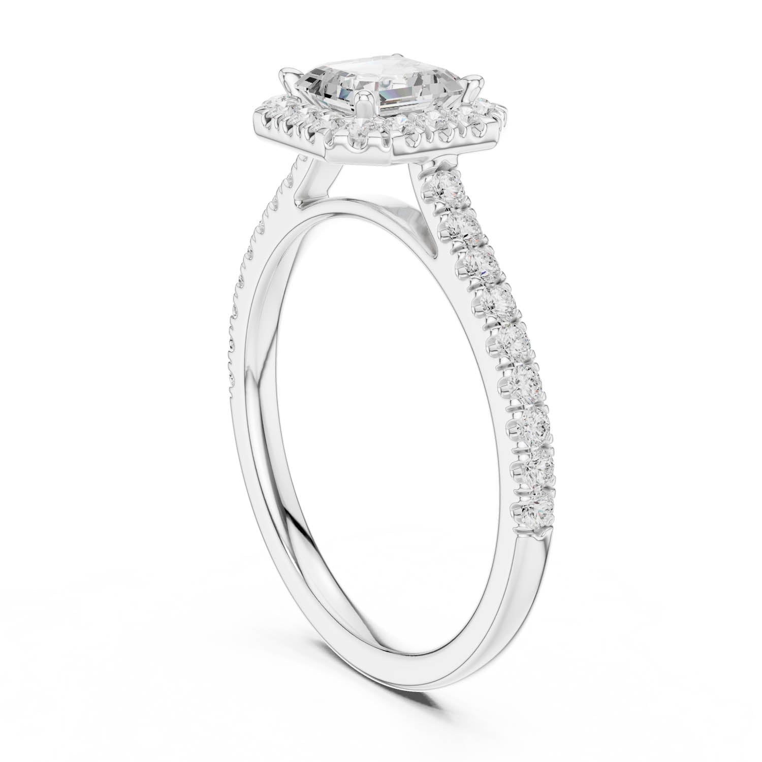 1.39 Ct. Asscher Cut Diamond Halo Engagement Ring (DYOR-113-AC) 10