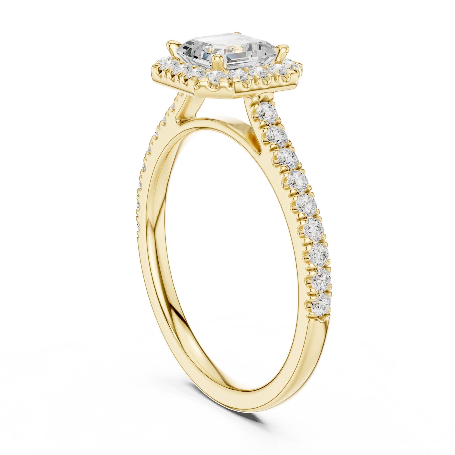 1.39 Ct. Asscher Cut Diamond Halo Engagement Ring (DYOR-113-AC) 12