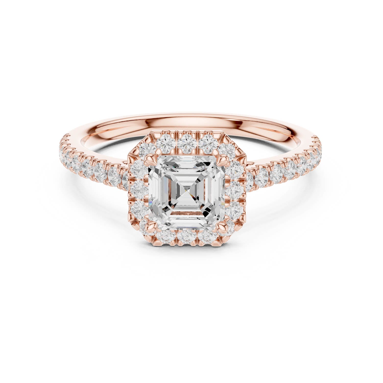 1.39 Ct. Asscher Cut Diamond Halo Engagement Ring (DYOR-113-AC) 4