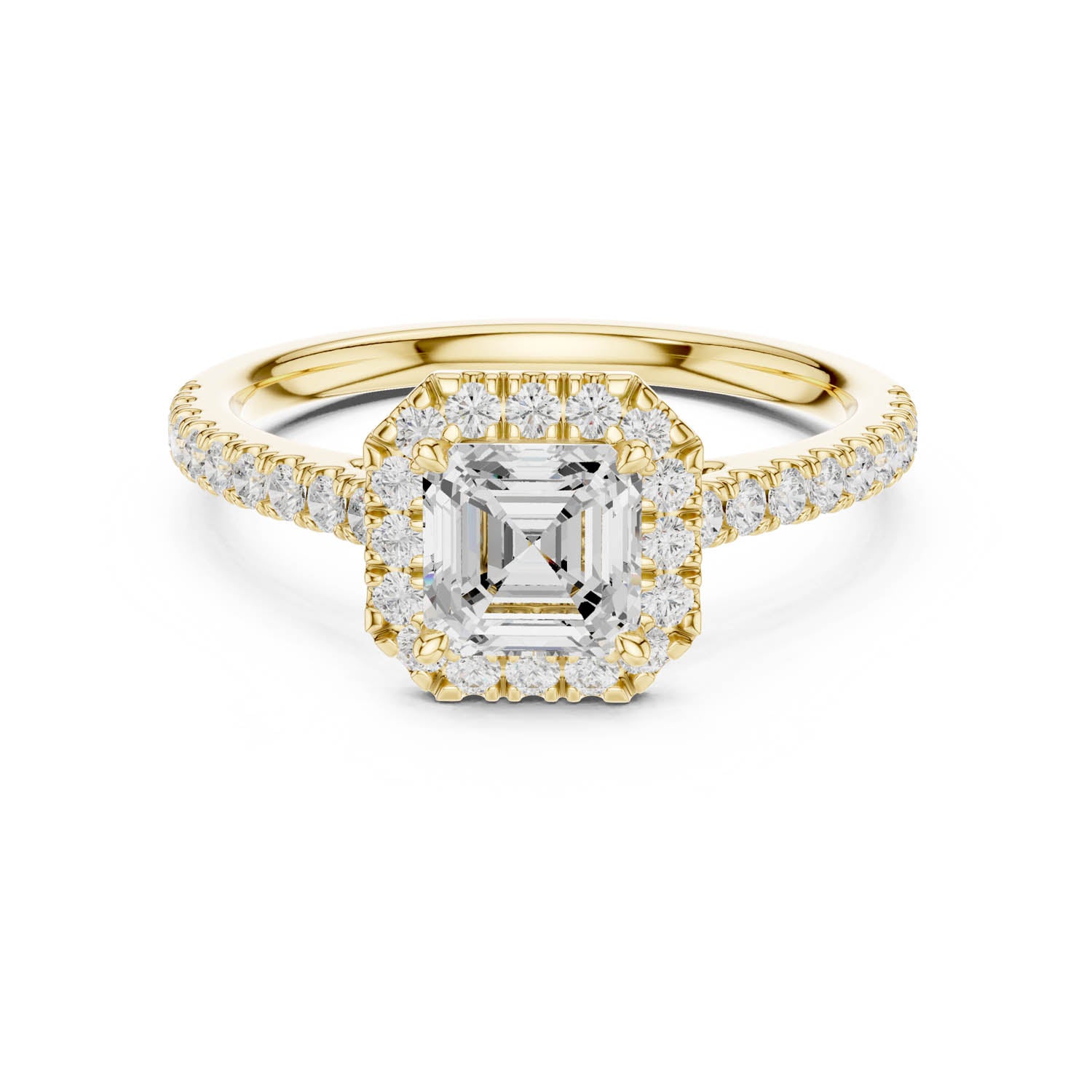 1.39 Ct. Asscher Cut Diamond Halo Engagement Ring (DYOR-113-AC) 7