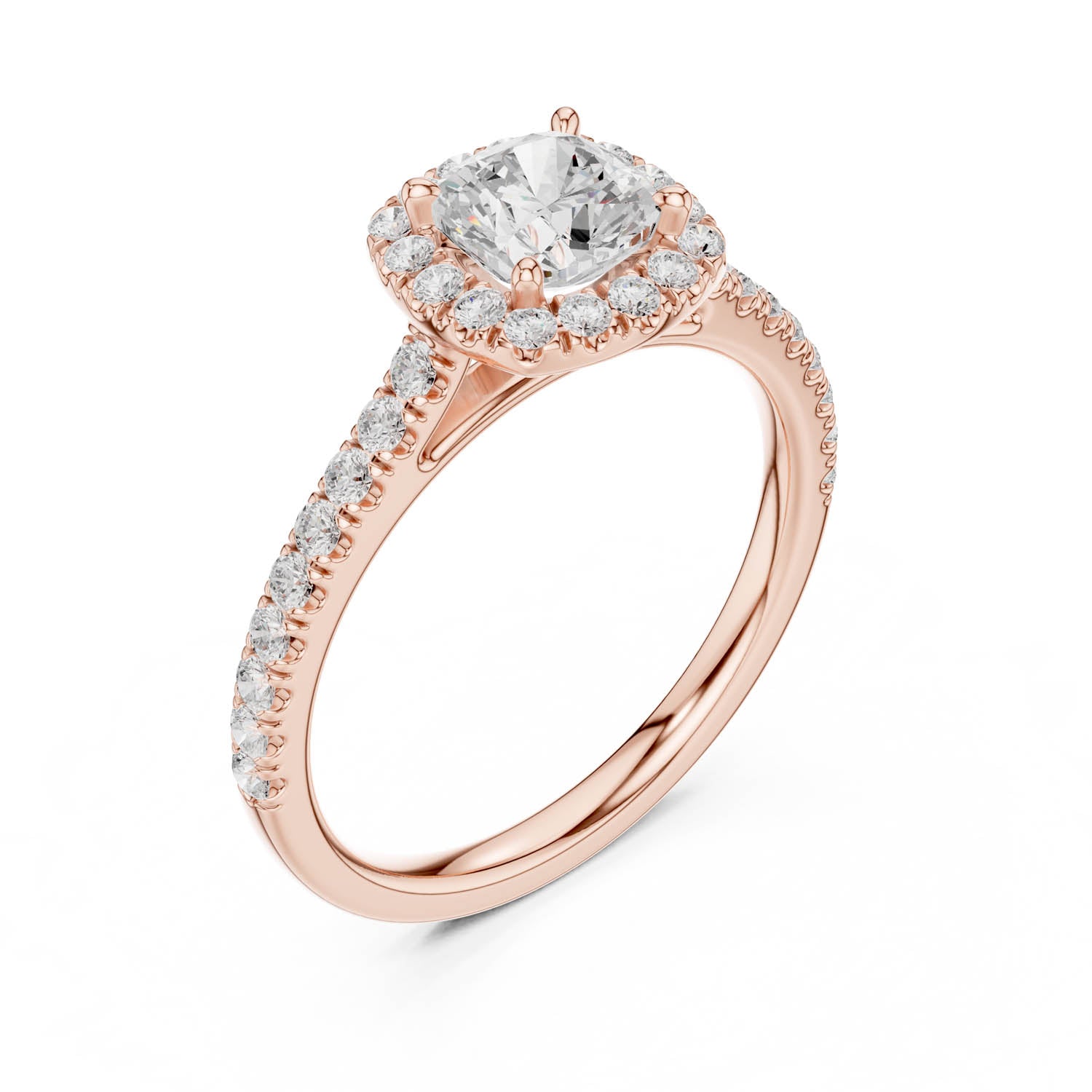 1.39 Ct. Cushion Cut Diamond Halo Engagement Ring (DYOR-113-CU) 12