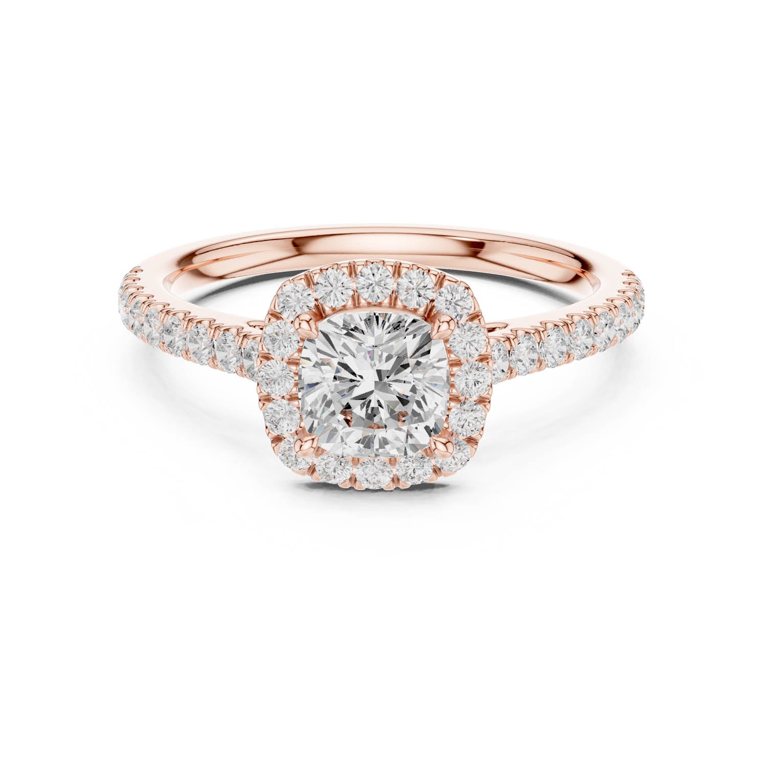 1.39 Ct. Cushion Cut Diamond Halo Engagement Ring (DYOR-113-CU) 9