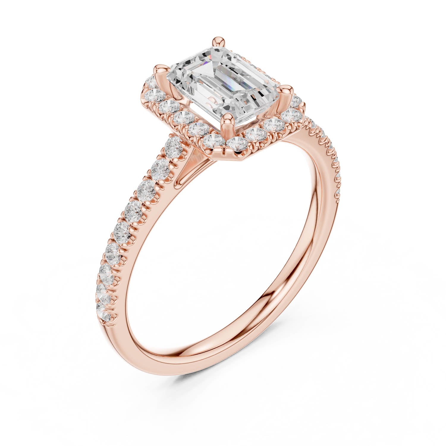 1.43 Ct. Emerald Cut Diamond Halo Engagement Ring (DYOR-113-EM) 12
