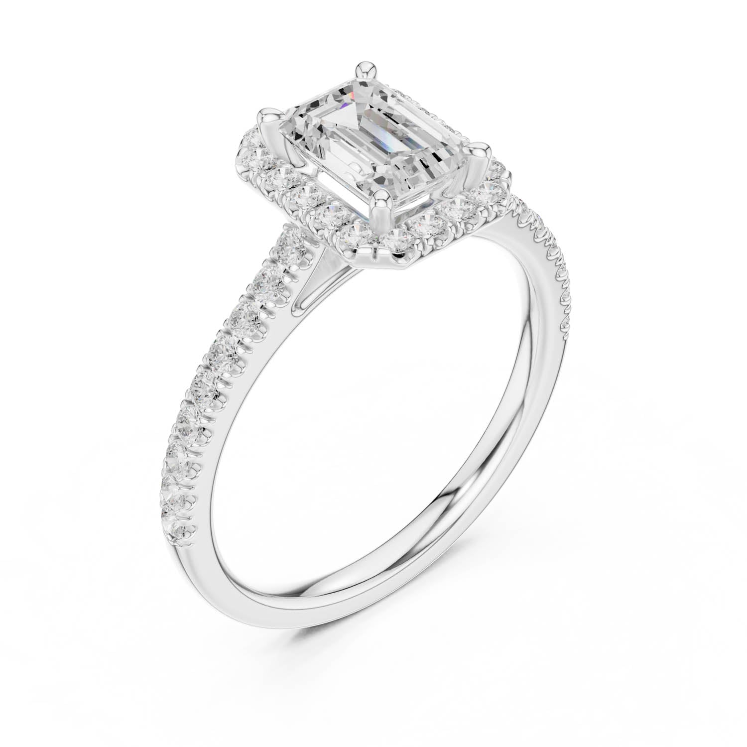 1.43 Ct. Emerald Cut Diamond Halo Engagement Ring (DYOR-113-EM) 4