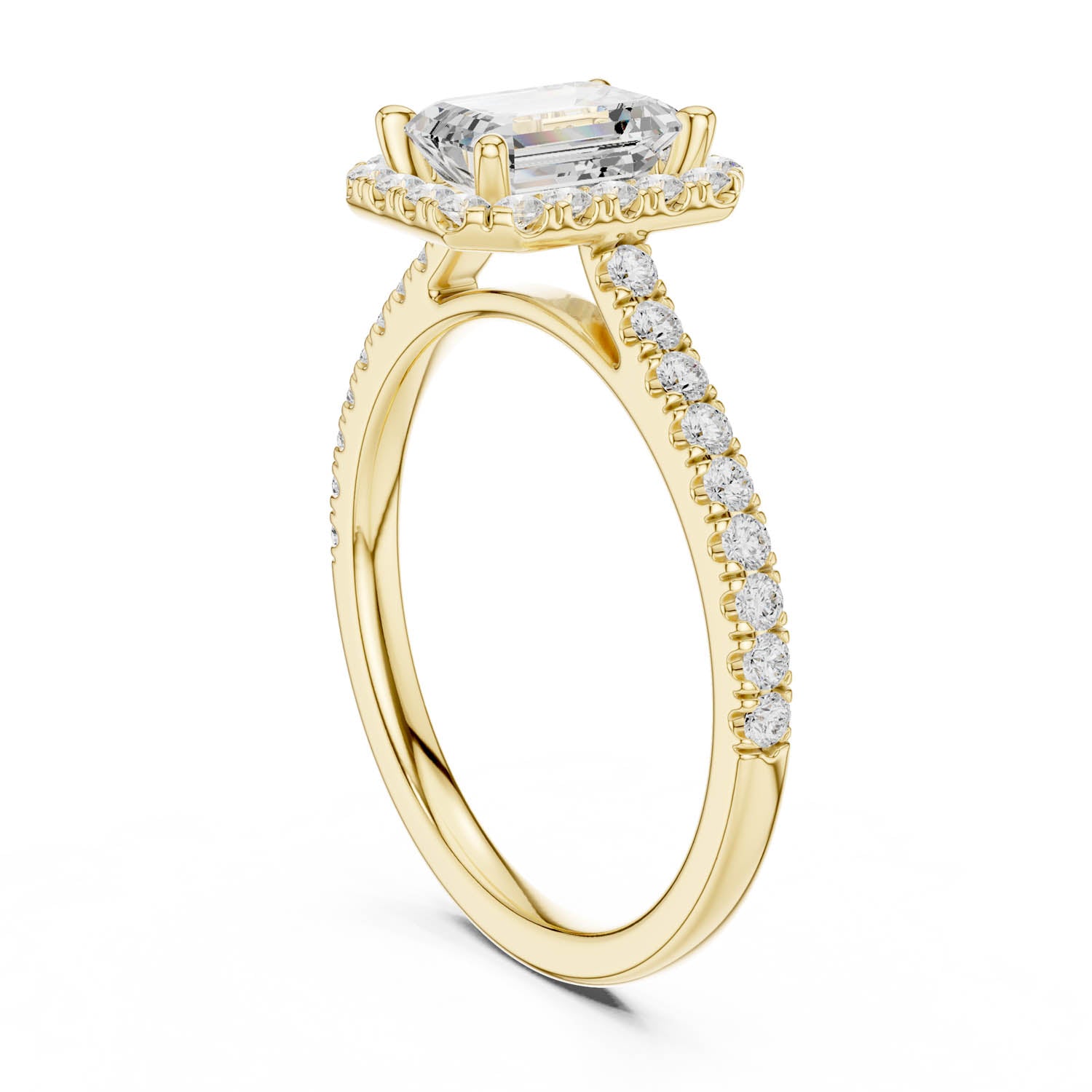 1.43 Ct. Emerald Cut Diamond Halo Engagement Ring (DYOR-113-EM) 8