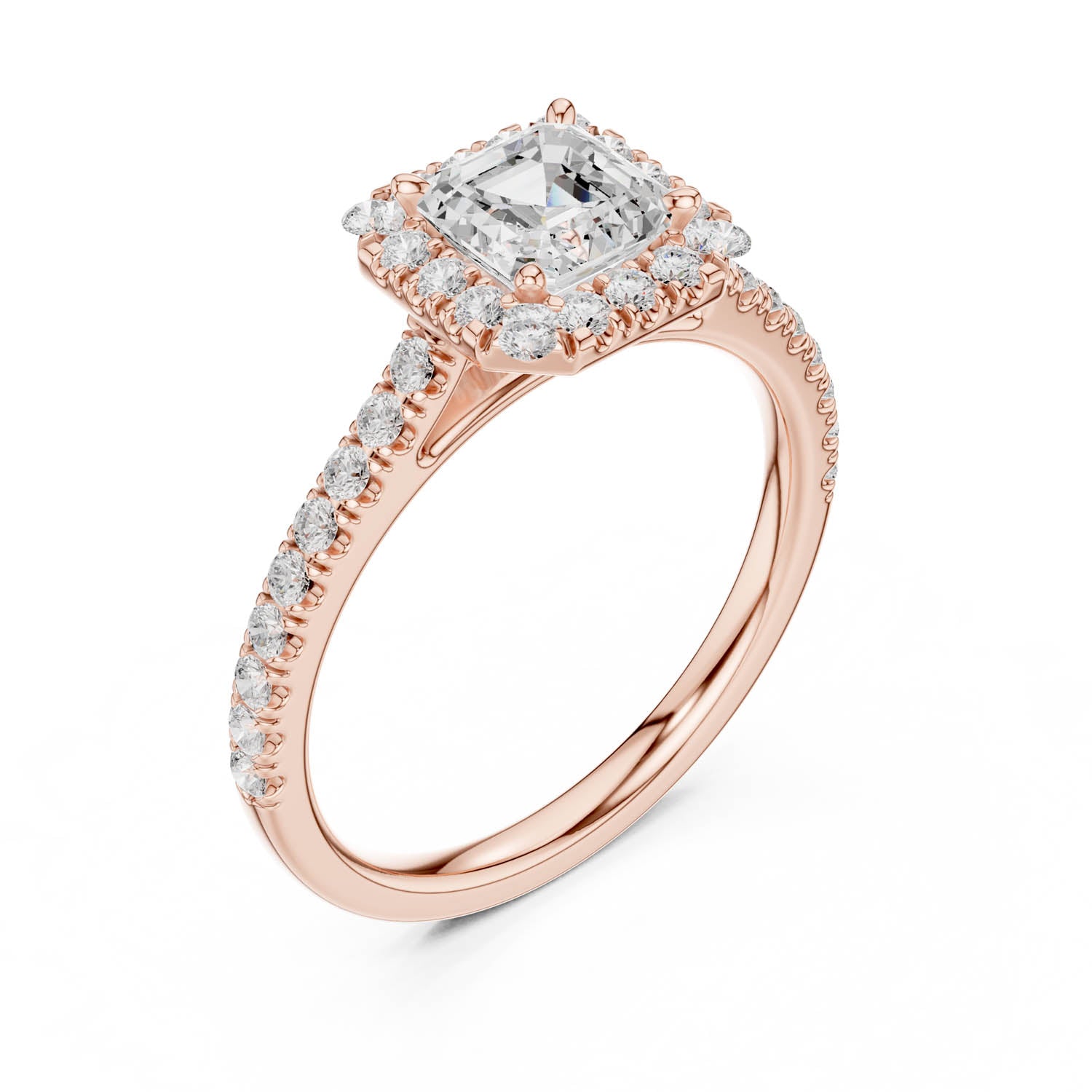1.43 Ct. Princess Cut Diamond Halo Engagement Ring (DYOR-113-PR) 5