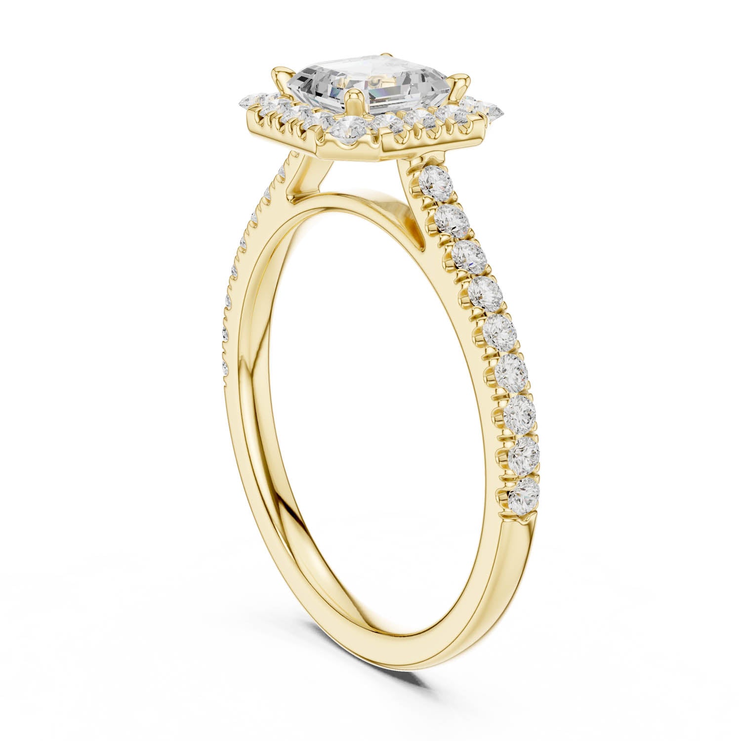 1.43 Ct. Princess Cut Diamond Halo Engagement Ring (DYOR-113-PR) 3