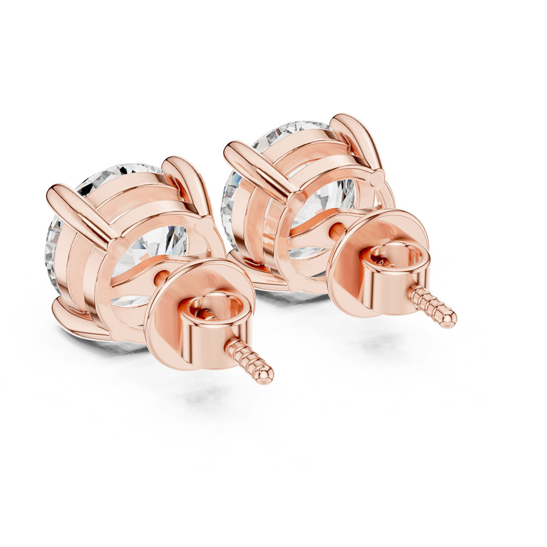 4.00 Ct. Round Diamond Solitaire Stud Earrings (ER-0001) 9