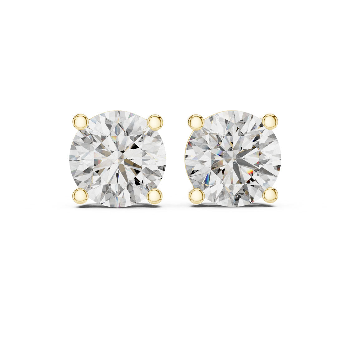 4.00 Ct. Round Diamond Solitaire Stud Earrings (ER-0001) 5