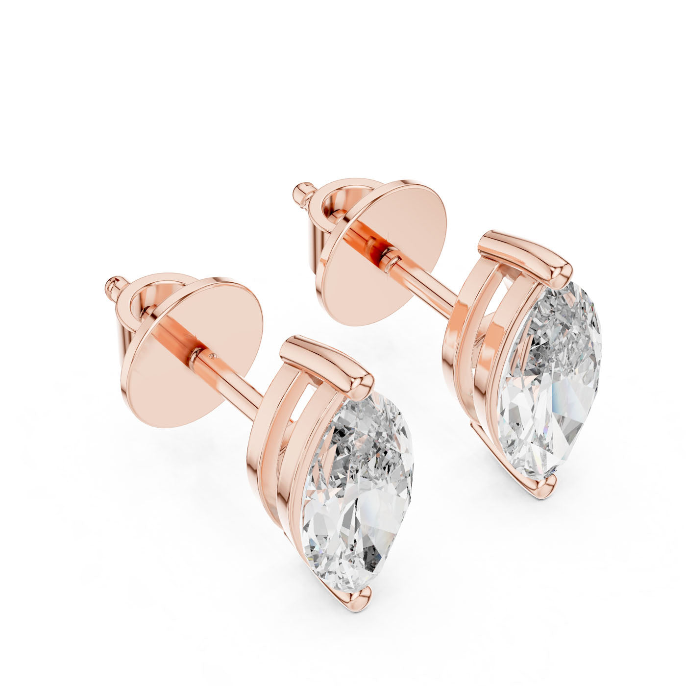 1.50 Ct. Marquise Diamond Solitaire Stud Earrings (ER-0004) 4