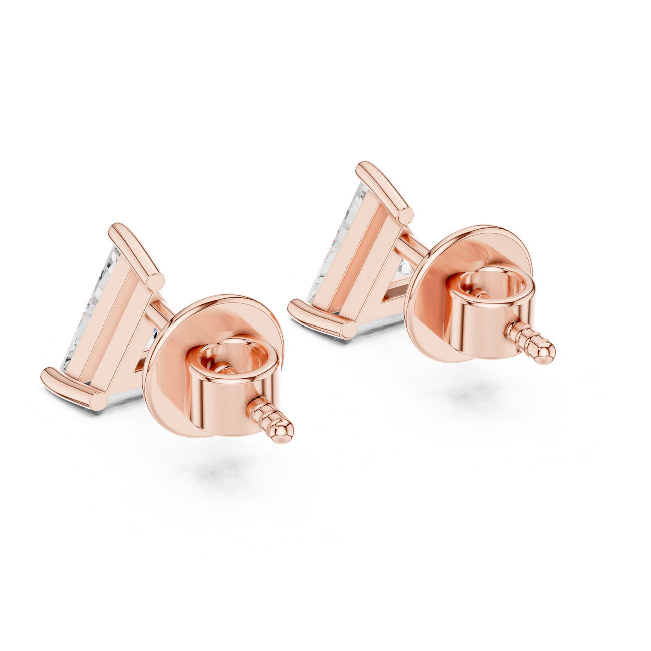 1.30 Ct. Trillion Diamond Solitaire Stud Earrings (ER-0005) 9