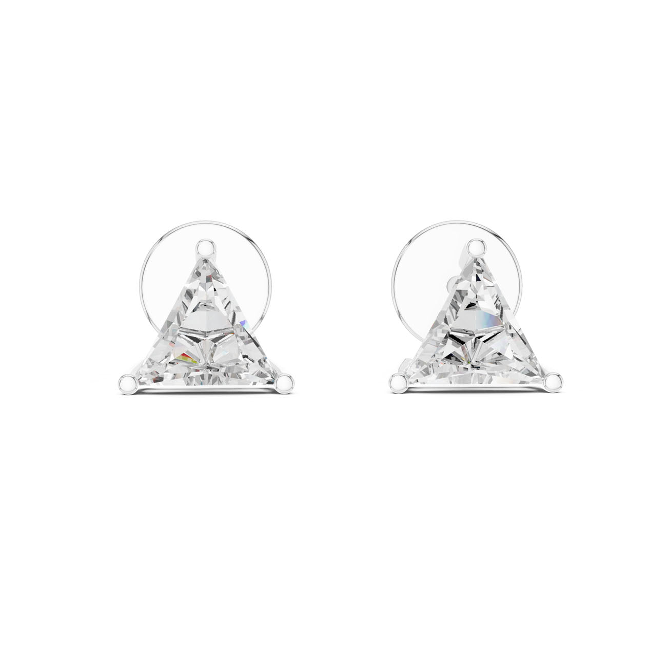 1.30 Ct. Trillion Diamond Solitaire Stud Earrings (ER-0005) 4