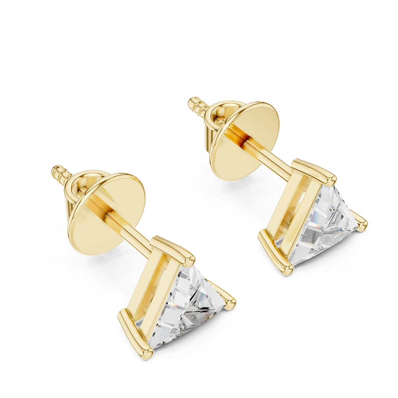 1.30 Ct. Trillion Diamond Solitaire Stud Earrings (ER-0005)