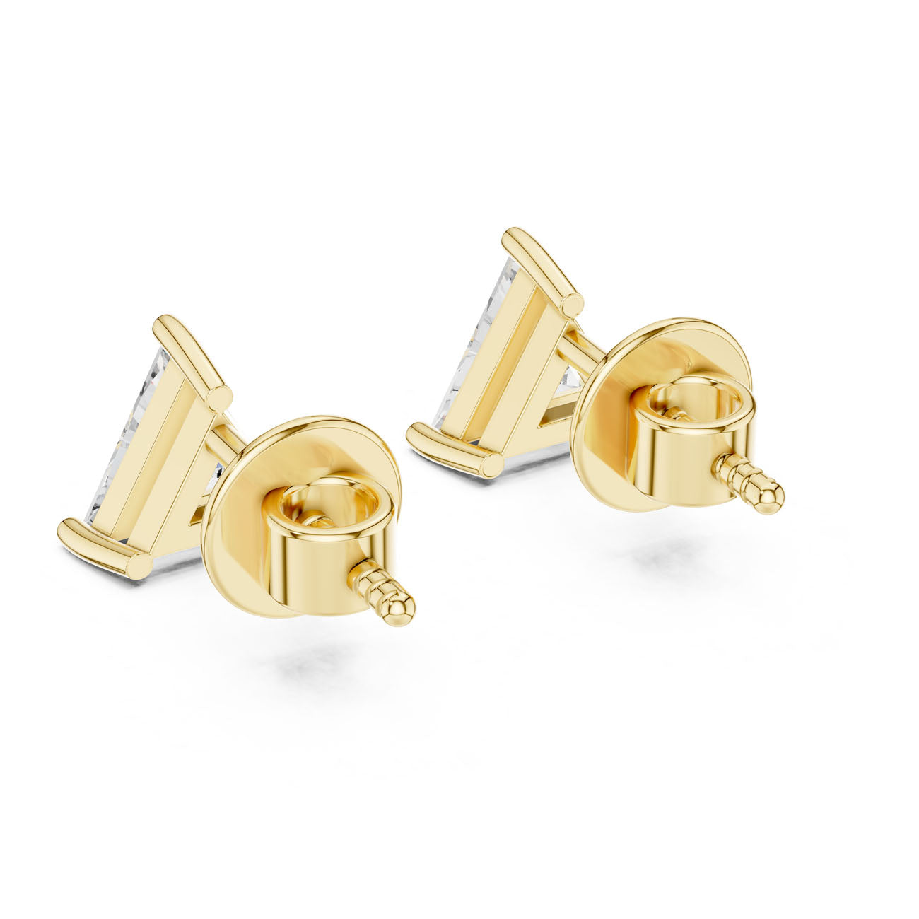 1.30 Ct. Trillion Diamond Solitaire Stud Earrings (ER-0005) 3