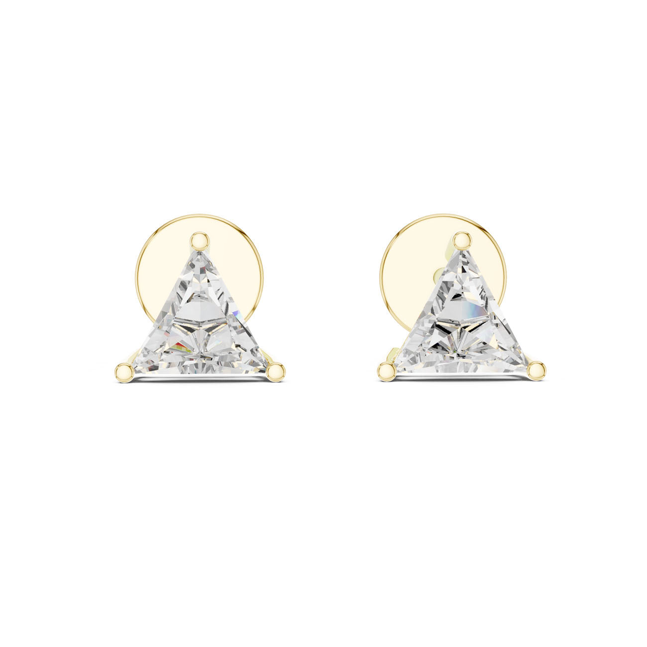 1.30 Ct. Trillion Diamond Solitaire Stud Earrings (ER-0005)