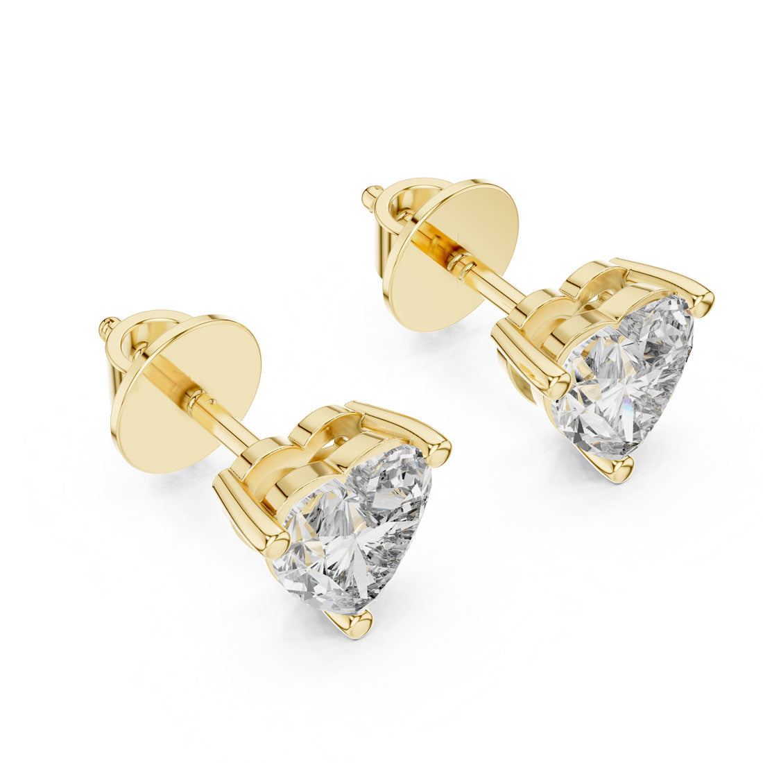 1.50 Ct. Heart Shape Diamond Earrings with Three-Prong Setting (ER-0006)