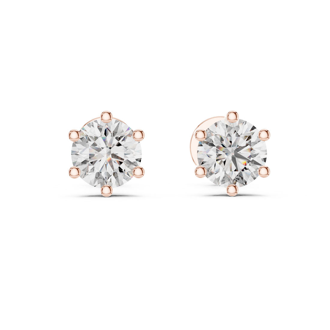 1.22 Ct. Round Cut Diamond Solitaire Stud Earrings (ER-0012) 3