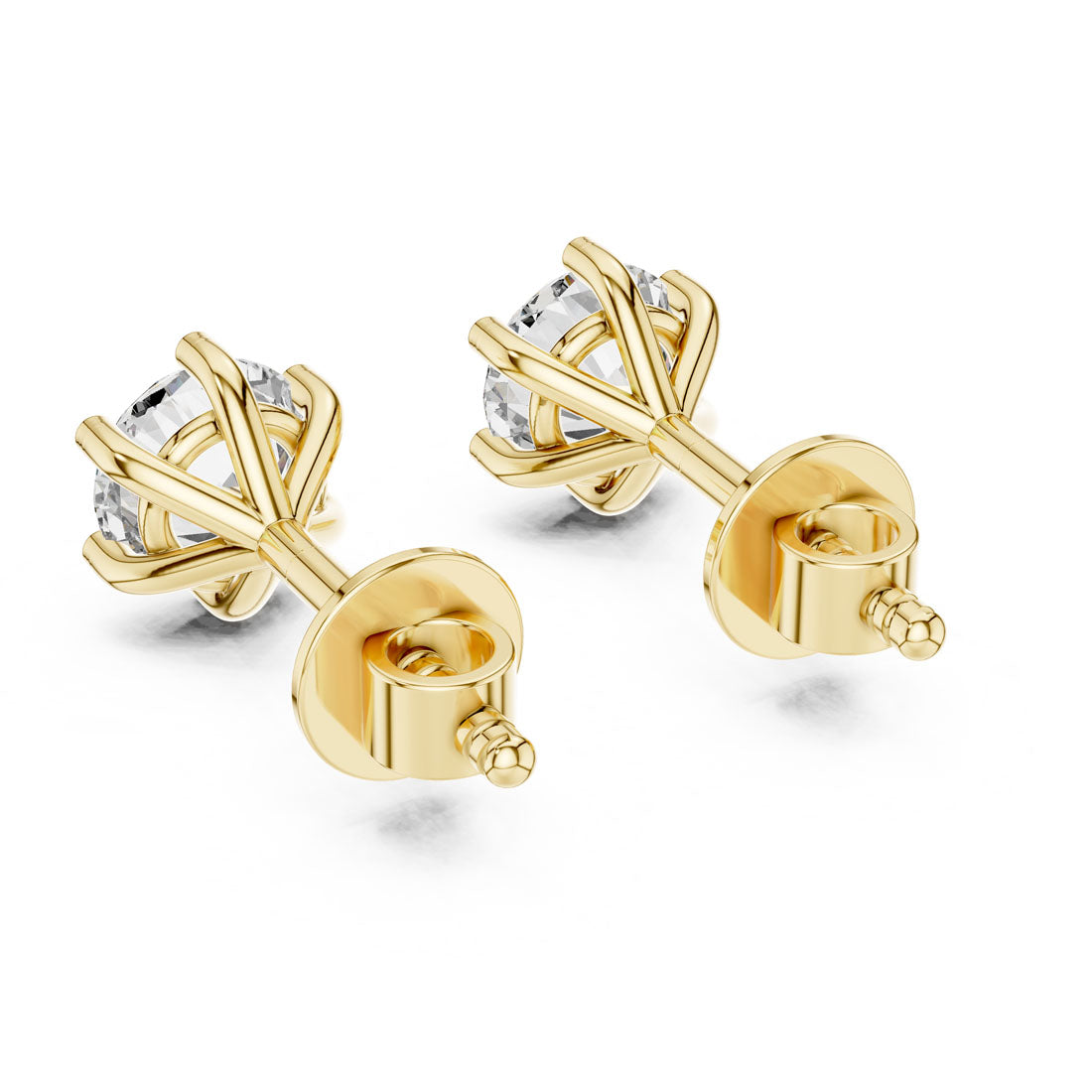 1.22 Ct. Round Cut Diamond Solitaire Stud Earrings (ER-0012) 4