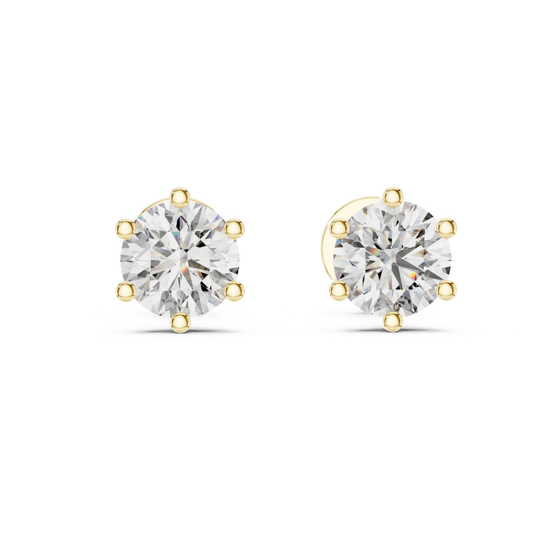 1.22 Ct. Round Cut Diamond Solitaire Stud Earrings (ER-0012) 5