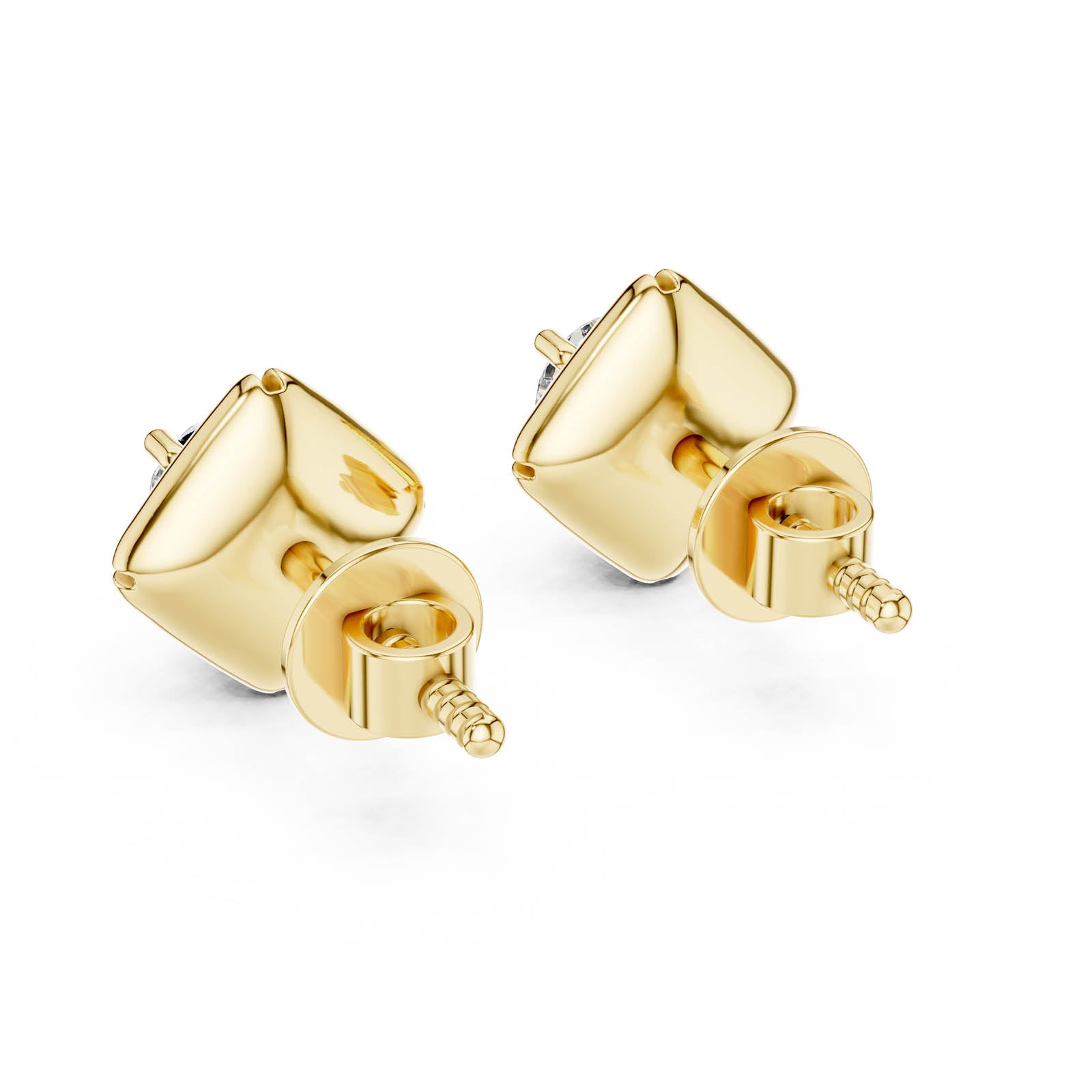 .48 Ct. Round Diamond Stud Earrings with Sculptural Four-Prong Setting (ER-0019) 5