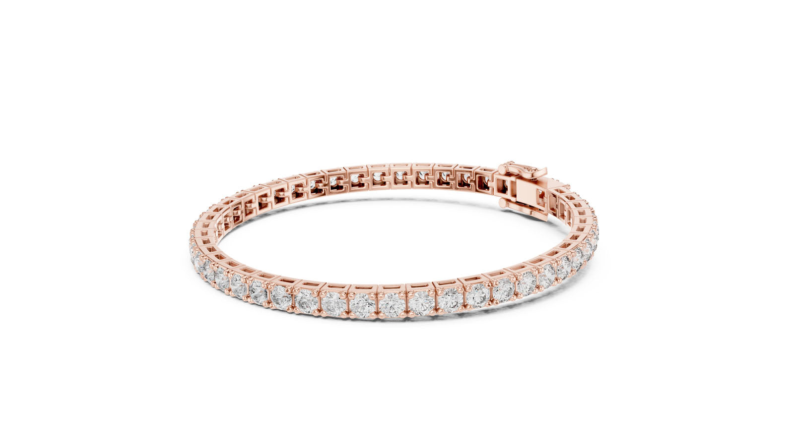 5.17 Ct. Square Link Round Diamond Tennis Bracelet (FBR0029-4 (1)) 12