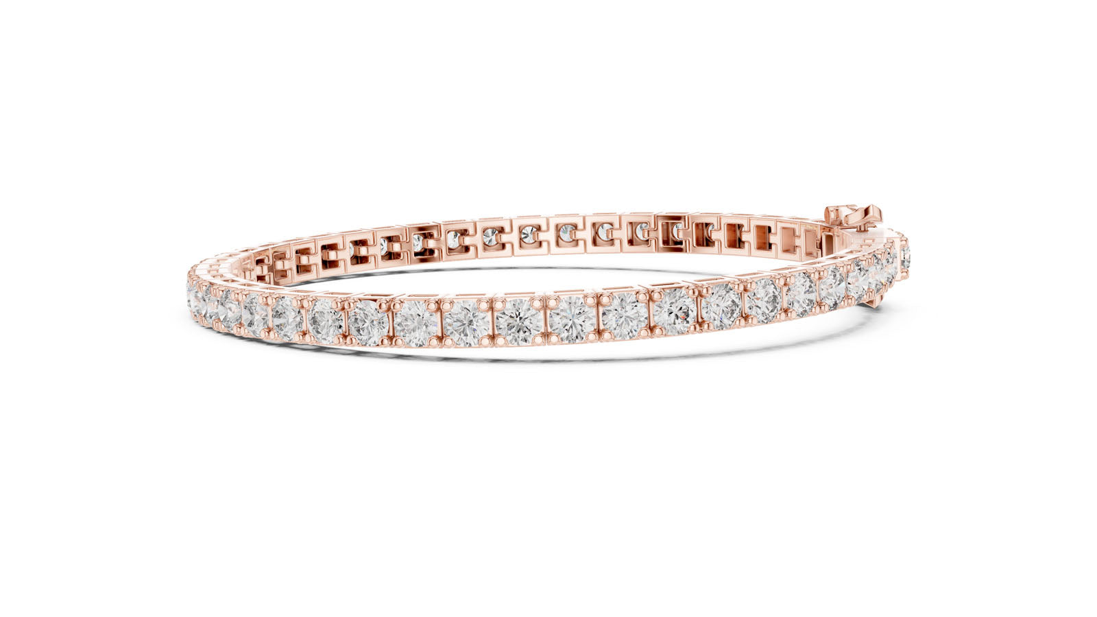 5.17 Ct. Square Link Round Diamond Tennis Bracelet (FBR0029-4 (1)) 3