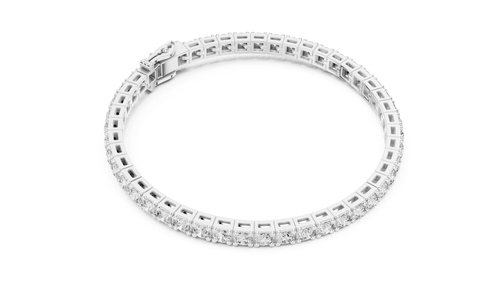 5.17 Ct. Square Link Round Diamond Tennis Bracelet (FBR0029-4 (1)) 6