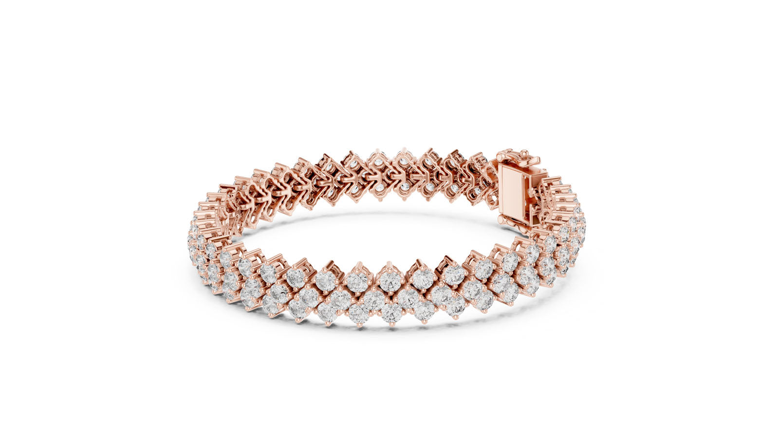 6.00 Ct. Double Row Round Diamond Bracelet (FBR0138) 12
