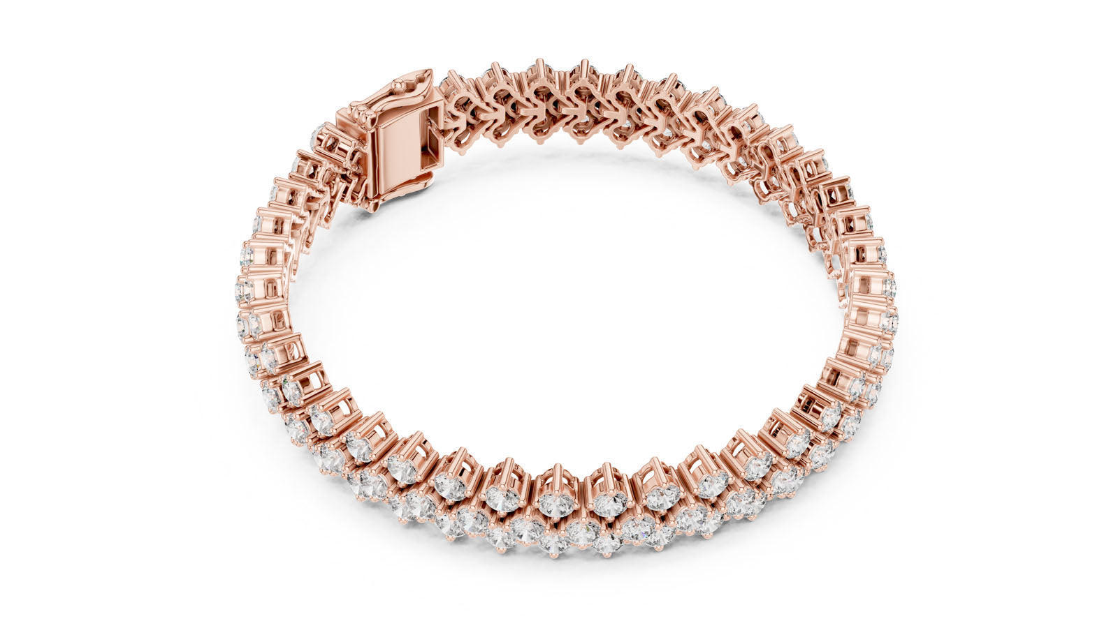 6.00 Ct. Double Row Round Diamond Bracelet (FBR0138) 9