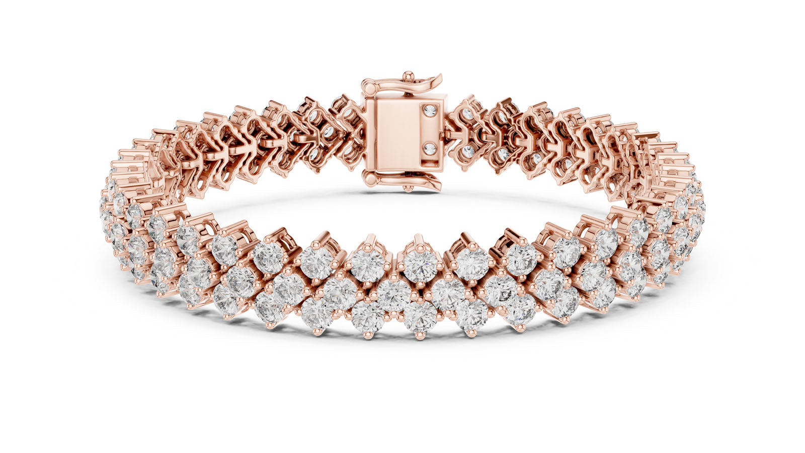 6.00 Ct. Double Row Round Diamond Bracelet (FBR0138) 4