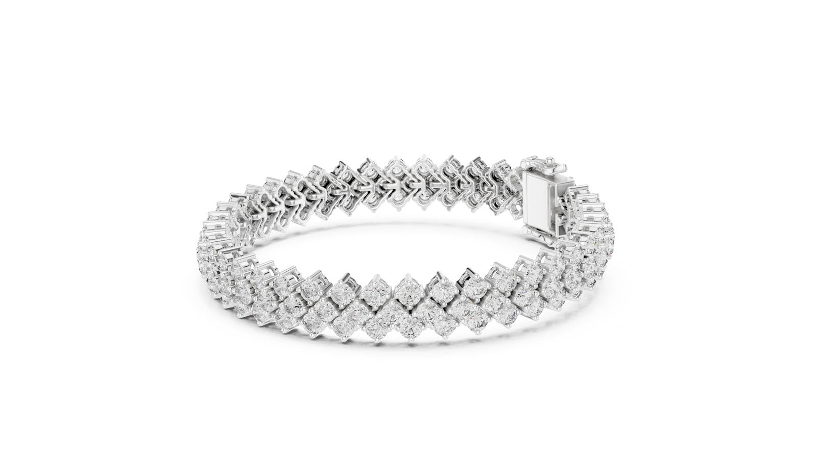 6.00 Ct. Double Row Round Diamond Bracelet (FBR0138) 5